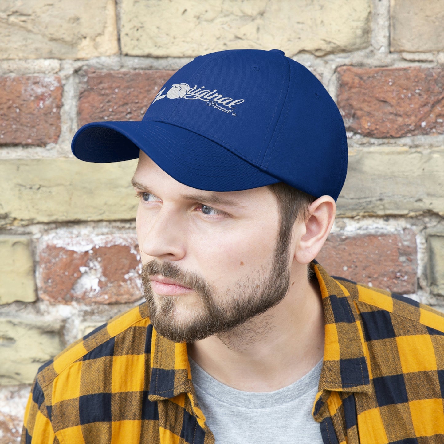 White stitch embroidered Cap