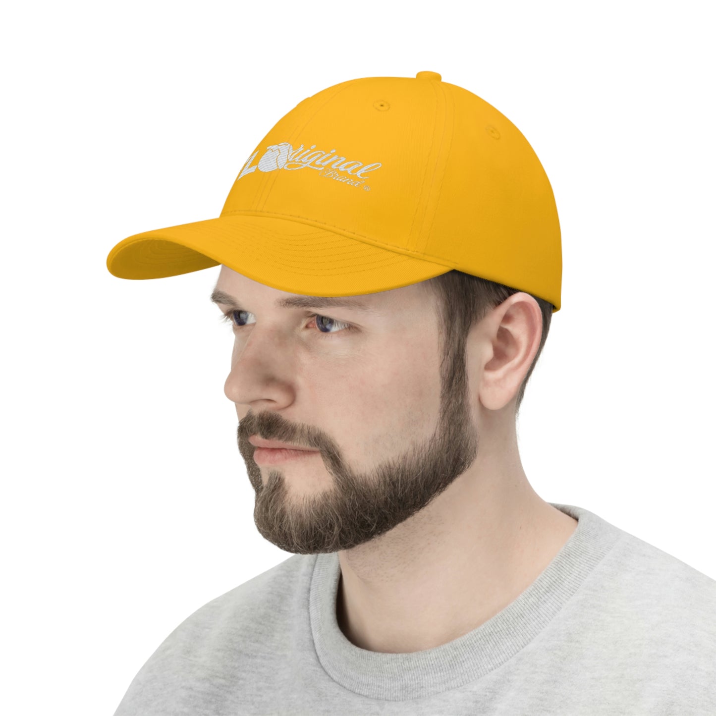 White stitch embroidered Cap