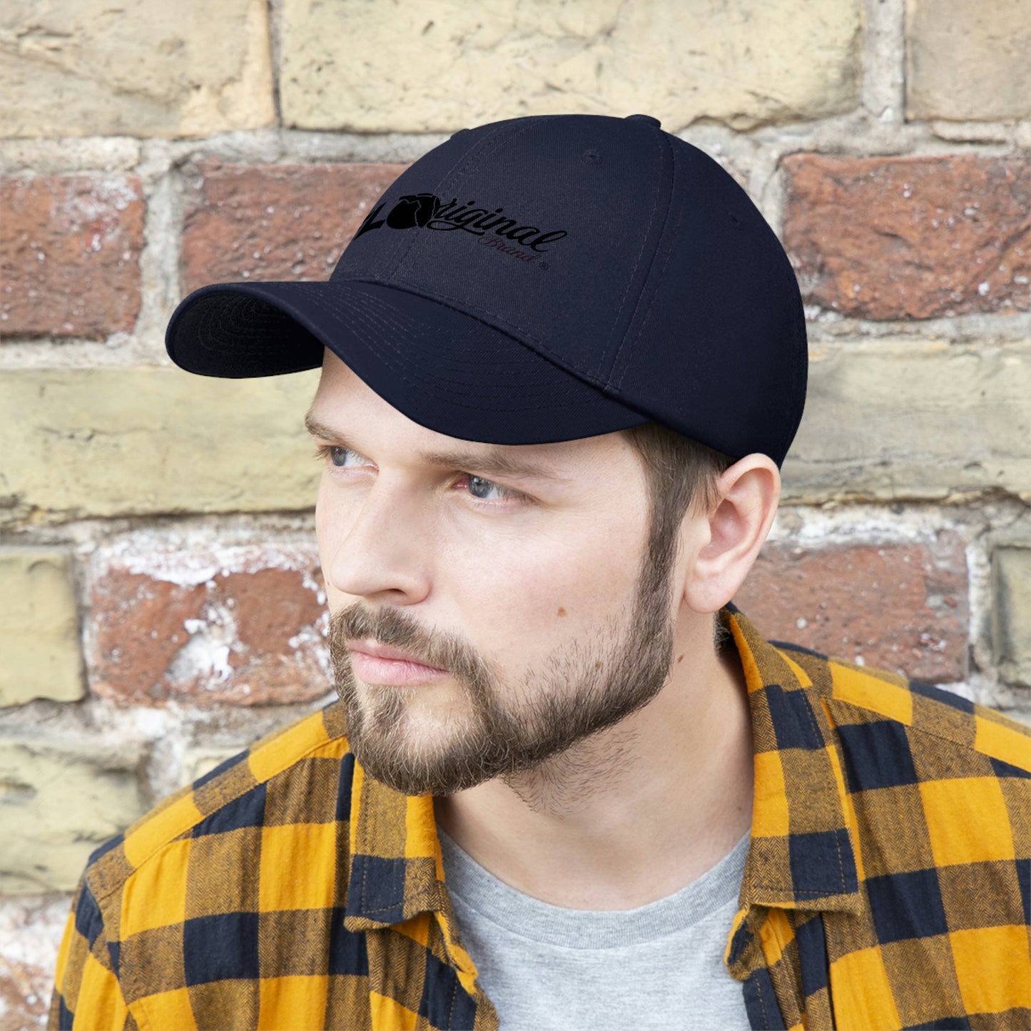 Black stitch embroidered Cap